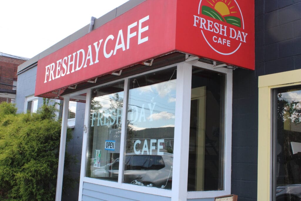 Front entrance to the Fresh Day Cafe